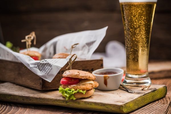 Pub food, bbq burgers and beer Pub food, bbq burgers and beer