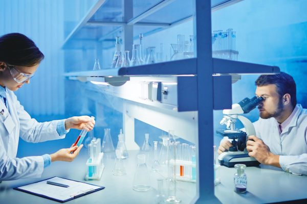 Scientists at laboratory Scientists at laboratory